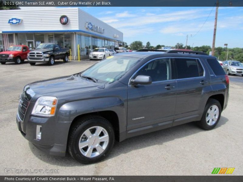 Cyber Gray Metallic / Jet Black 2011 GMC Terrain SLE AWD