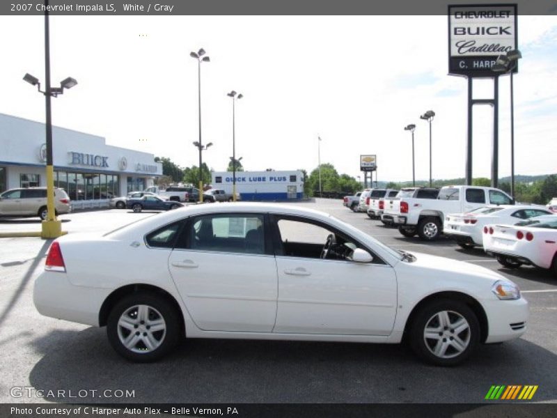 White / Gray 2007 Chevrolet Impala LS