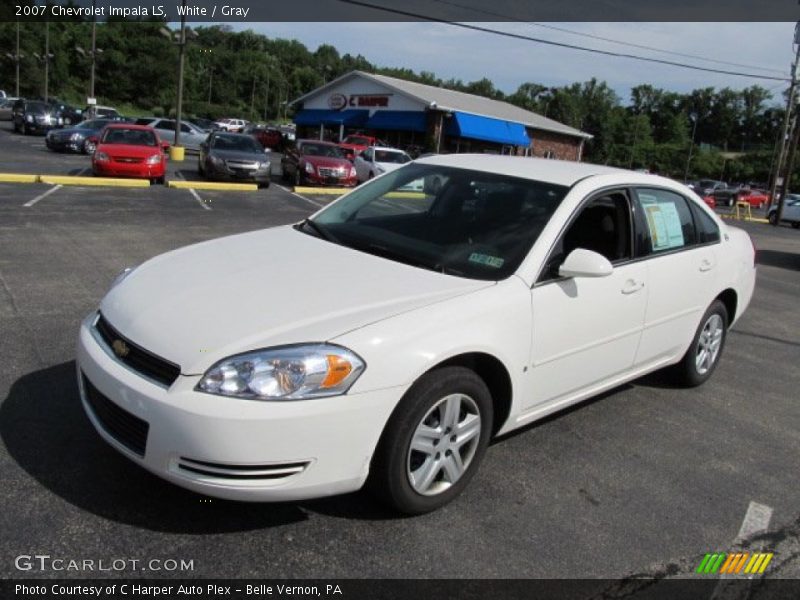 White / Gray 2007 Chevrolet Impala LS