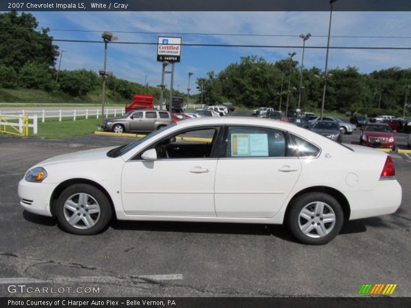 White / Gray 2007 Chevrolet Impala LS