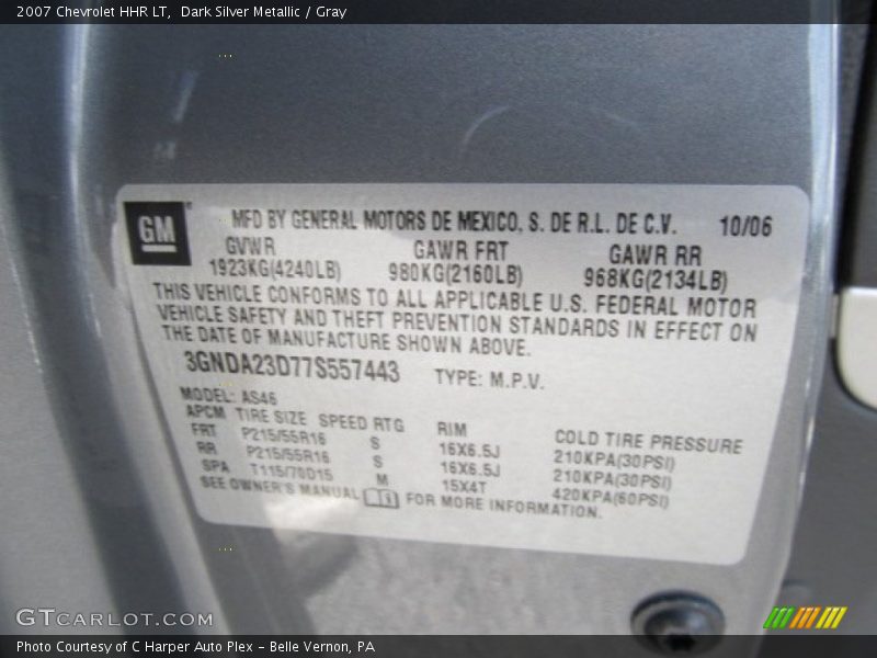 Dark Silver Metallic / Gray 2007 Chevrolet HHR LT