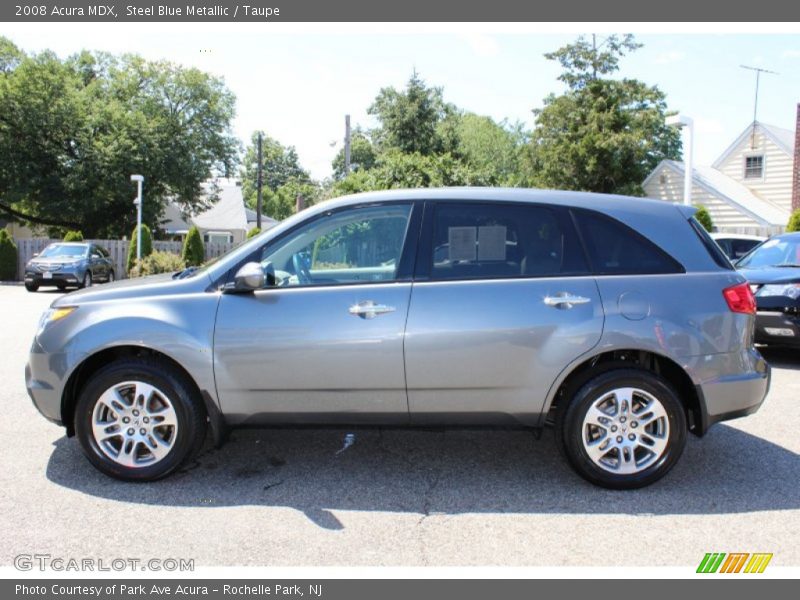 Steel Blue Metallic / Taupe 2008 Acura MDX