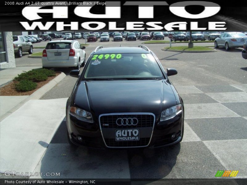 Brilliant Black / Beige 2008 Audi A4 2.0T quattro Avant