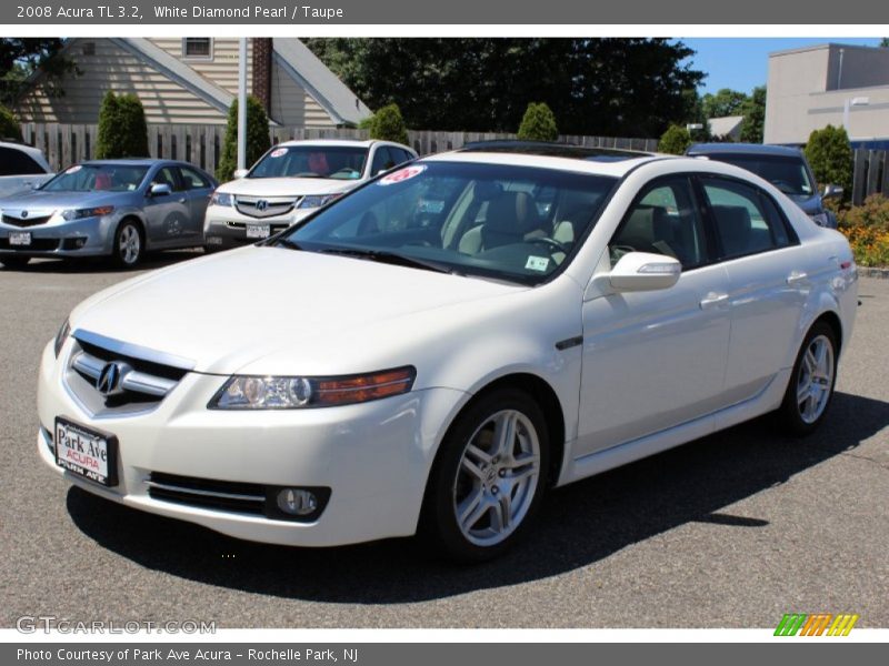 White Diamond Pearl / Taupe 2008 Acura TL 3.2