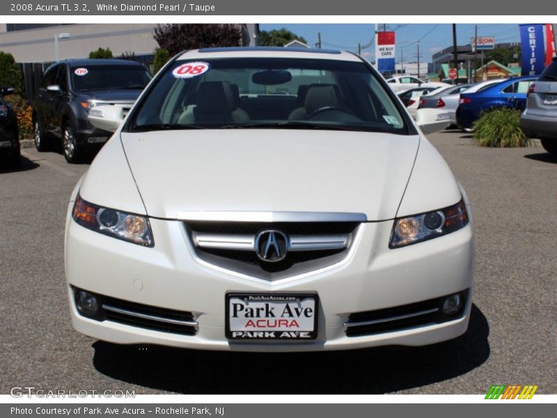 White Diamond Pearl / Taupe 2008 Acura TL 3.2