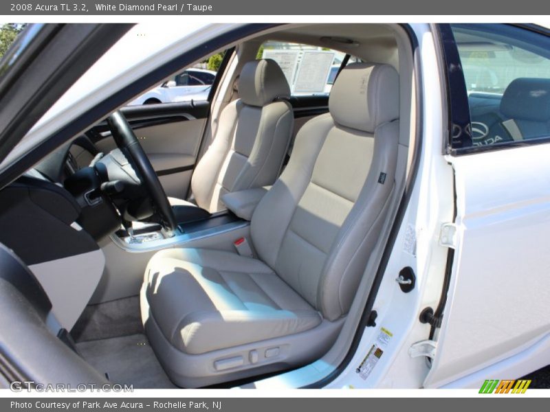White Diamond Pearl / Taupe 2008 Acura TL 3.2