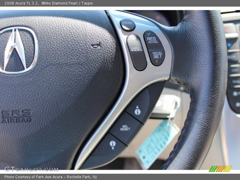 White Diamond Pearl / Taupe 2008 Acura TL 3.2
