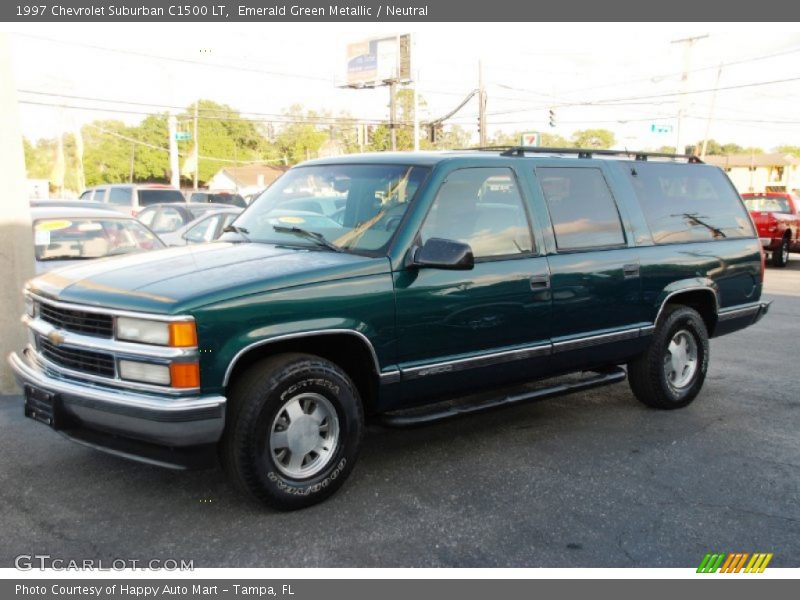 Emerald Green Metallic / Neutral 1997 Chevrolet Suburban C1500 LT