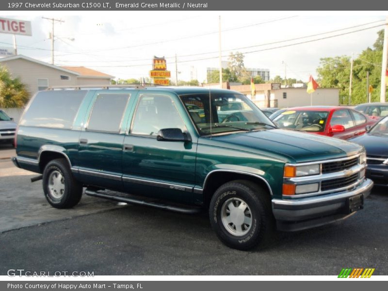 Emerald Green Metallic / Neutral 1997 Chevrolet Suburban C1500 LT