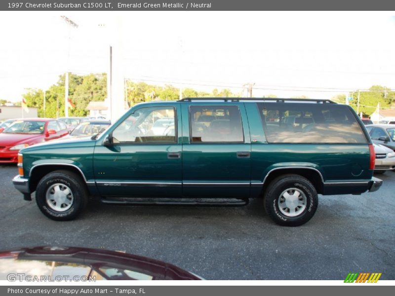 Emerald Green Metallic / Neutral 1997 Chevrolet Suburban C1500 LT