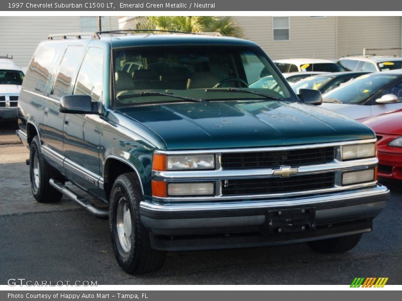 Emerald Green Metallic / Neutral 1997 Chevrolet Suburban C1500 LT
