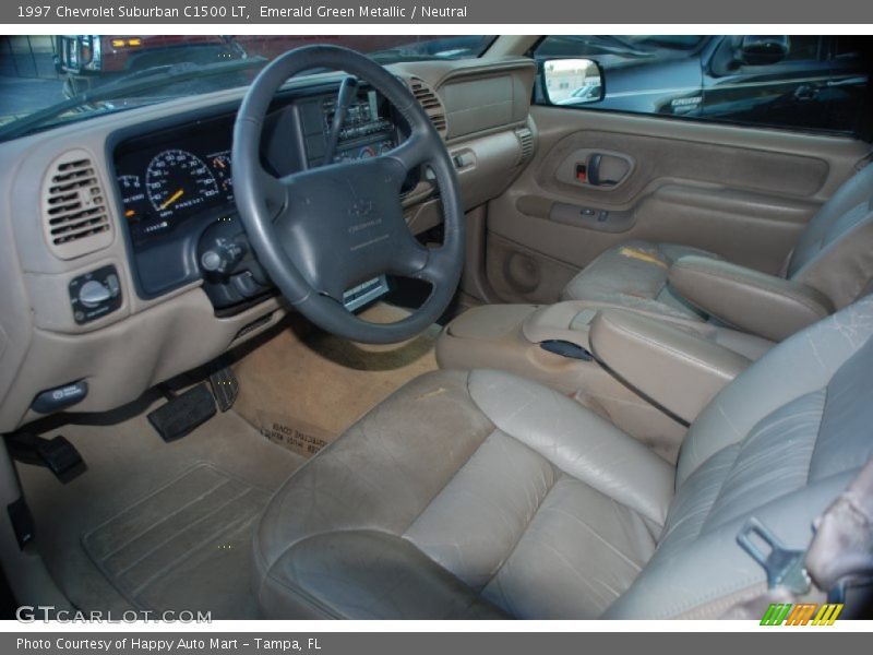 Emerald Green Metallic / Neutral 1997 Chevrolet Suburban C1500 LT