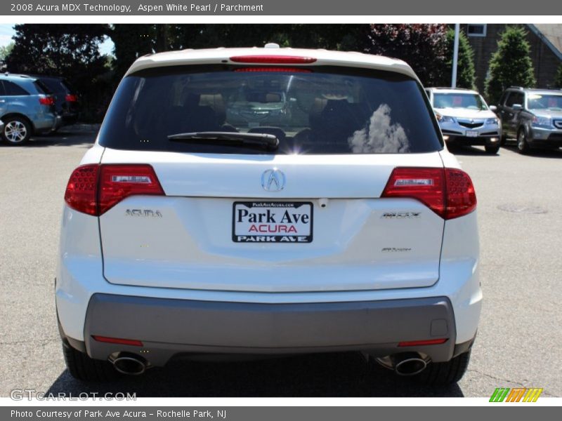 Aspen White Pearl / Parchment 2008 Acura MDX Technology