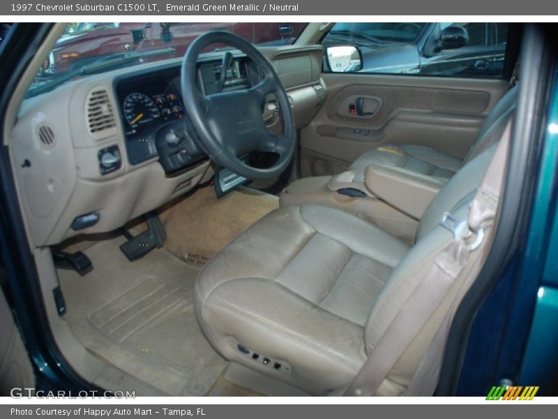 Emerald Green Metallic / Neutral 1997 Chevrolet Suburban C1500 LT