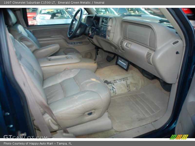Emerald Green Metallic / Neutral 1997 Chevrolet Suburban C1500 LT