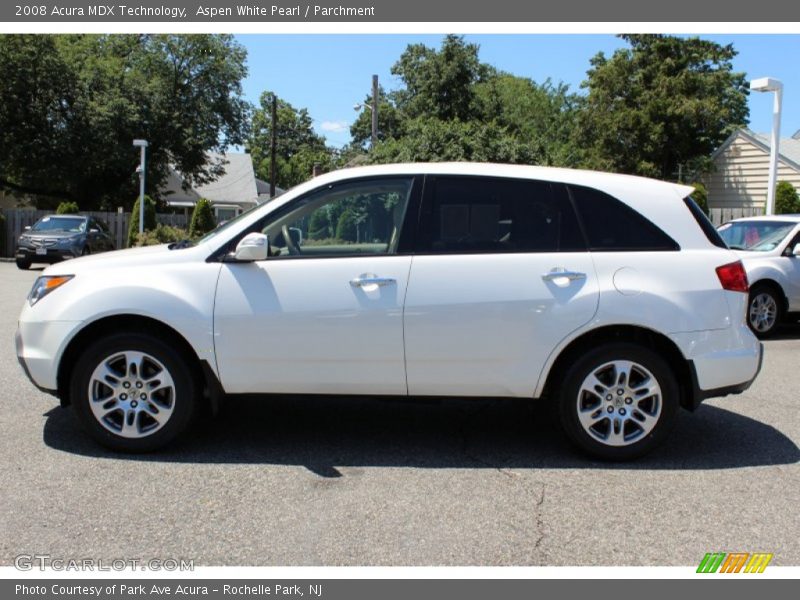 Aspen White Pearl / Parchment 2008 Acura MDX Technology