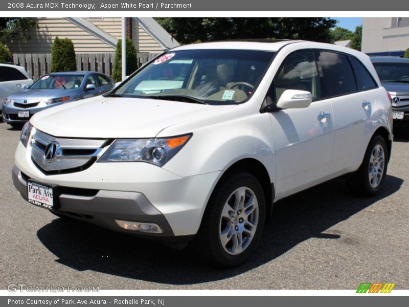 Aspen White Pearl / Parchment 2008 Acura MDX Technology