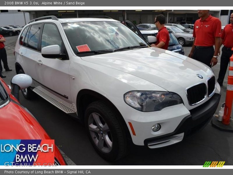 Alpine White / Sand Beige 2008 BMW X5 3.0si