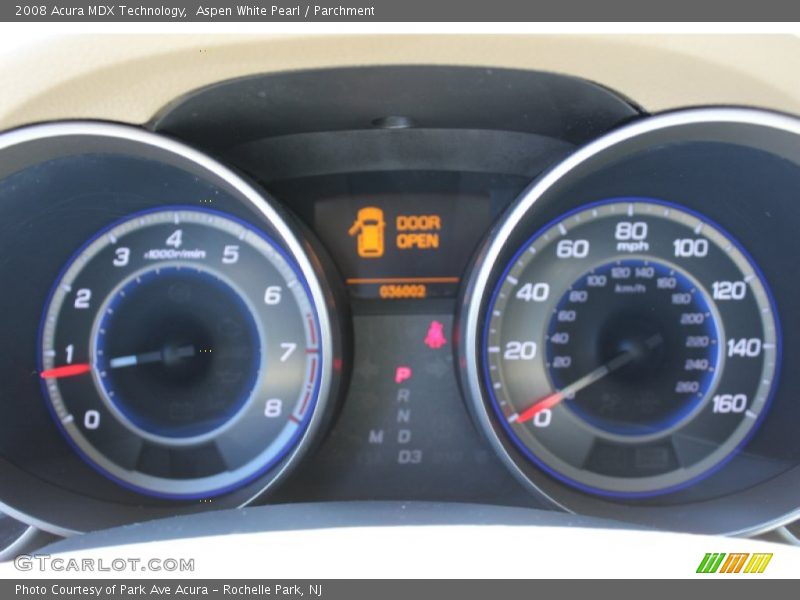 Aspen White Pearl / Parchment 2008 Acura MDX Technology