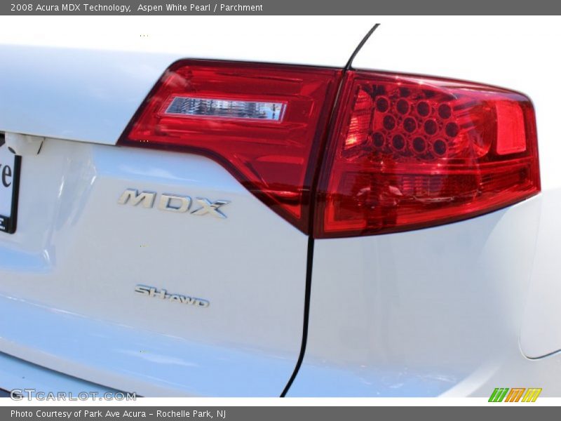 Aspen White Pearl / Parchment 2008 Acura MDX Technology