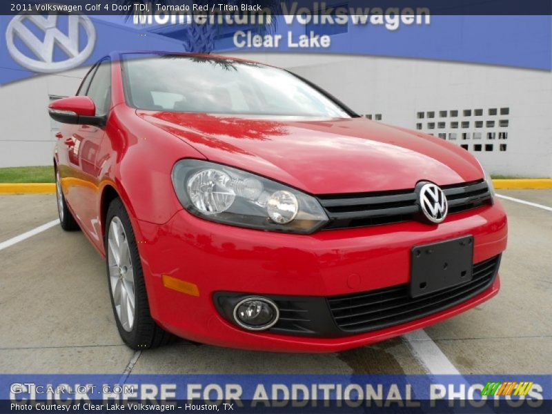 Tornado Red / Titan Black 2011 Volkswagen Golf 4 Door TDI