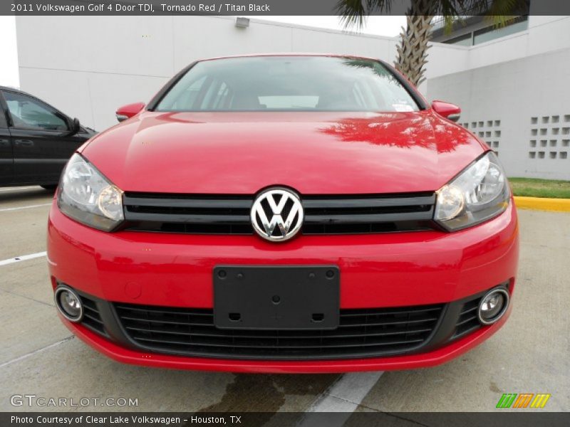 Tornado Red / Titan Black 2011 Volkswagen Golf 4 Door TDI