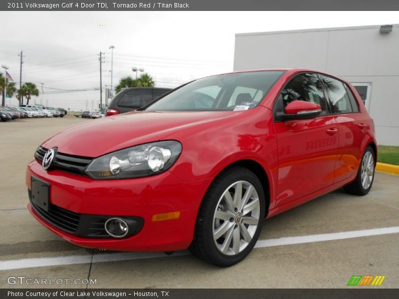 Tornado Red / Titan Black 2011 Volkswagen Golf 4 Door TDI