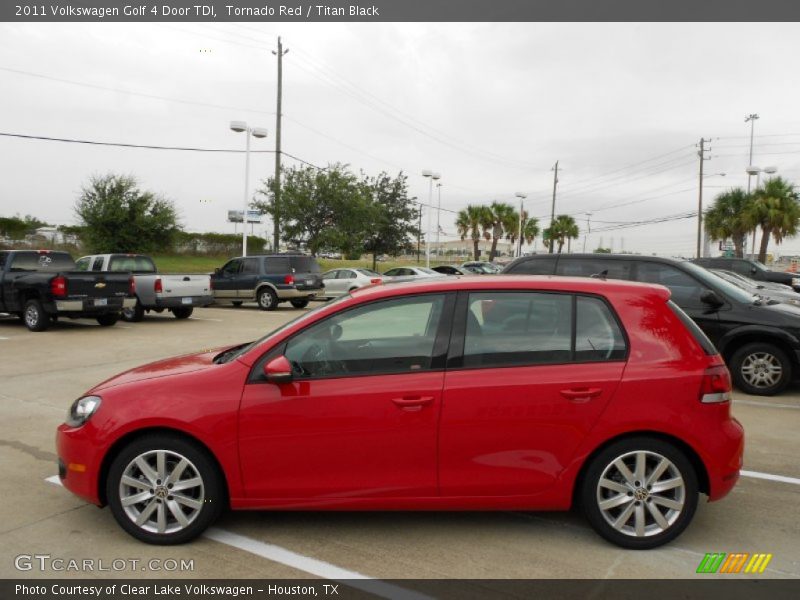 Tornado Red / Titan Black 2011 Volkswagen Golf 4 Door TDI