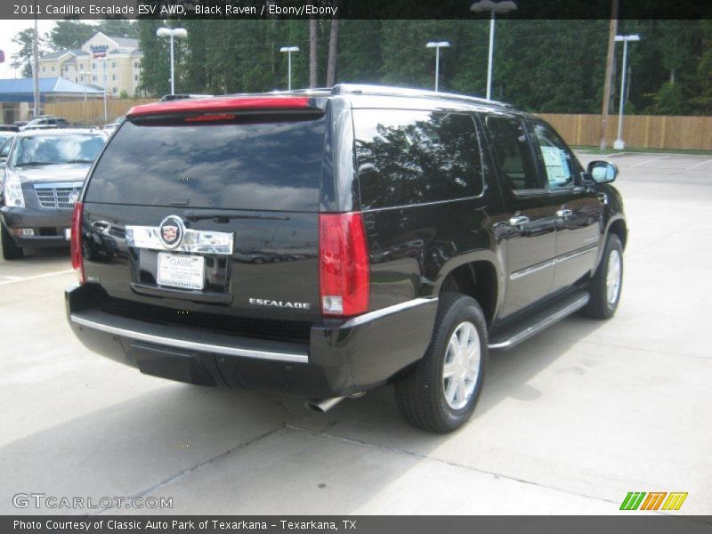 Black Raven / Ebony/Ebony 2011 Cadillac Escalade ESV AWD