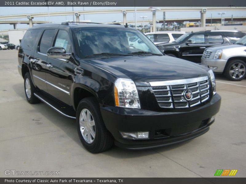 Black Raven / Ebony/Ebony 2011 Cadillac Escalade ESV AWD