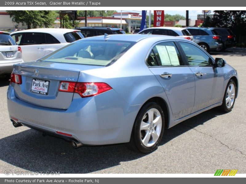 Glacier Blue Metallic / Taupe 2009 Acura TSX Sedan