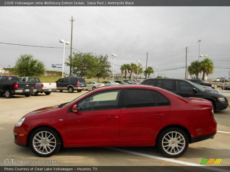 Salsa Red / Anthracite Black 2008 Volkswagen Jetta Wolfsburg Edition Sedan