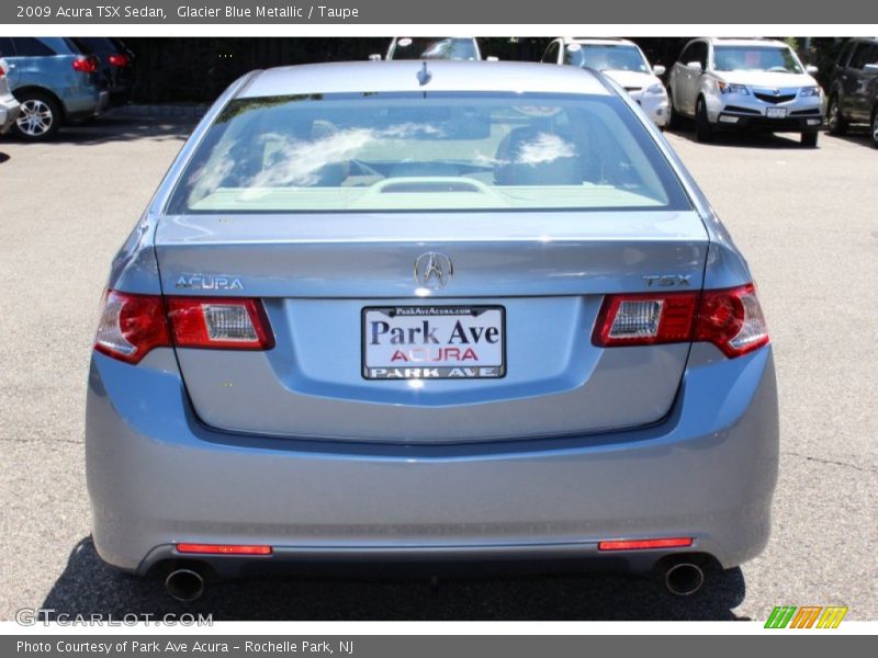 Glacier Blue Metallic / Taupe 2009 Acura TSX Sedan