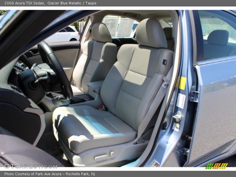 Glacier Blue Metallic / Taupe 2009 Acura TSX Sedan