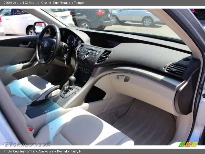 Glacier Blue Metallic / Taupe 2009 Acura TSX Sedan