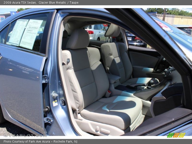 Glacier Blue Metallic / Taupe 2009 Acura TSX Sedan