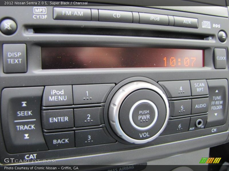 Super Black / Charcoal 2012 Nissan Sentra 2.0 S