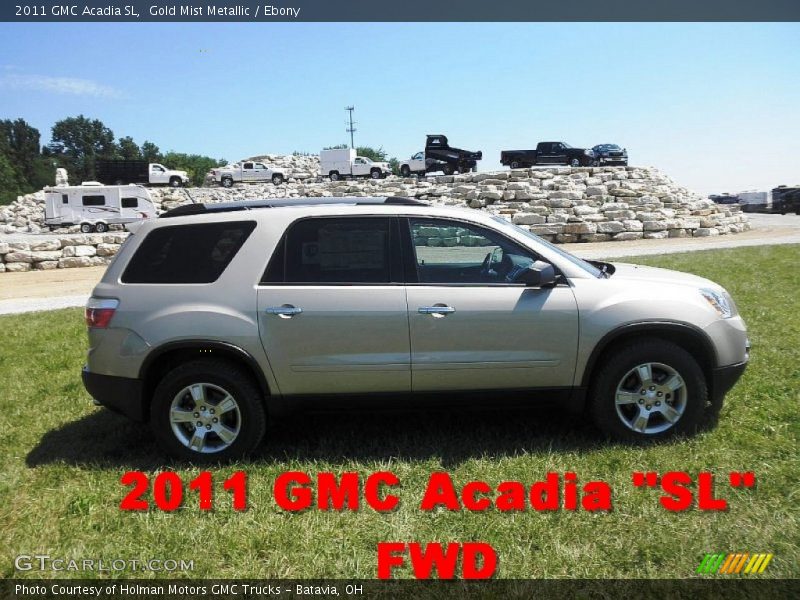 Gold Mist Metallic / Ebony 2011 GMC Acadia SL