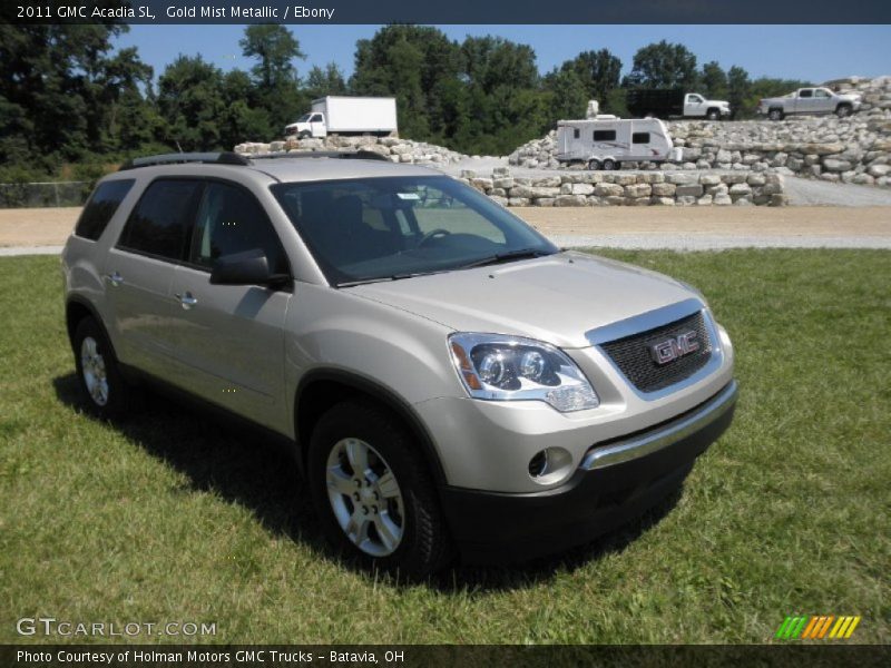 Gold Mist Metallic / Ebony 2011 GMC Acadia SL