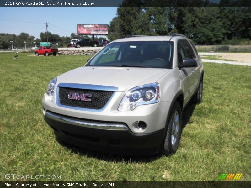 Gold Mist Metallic / Ebony 2011 GMC Acadia SL