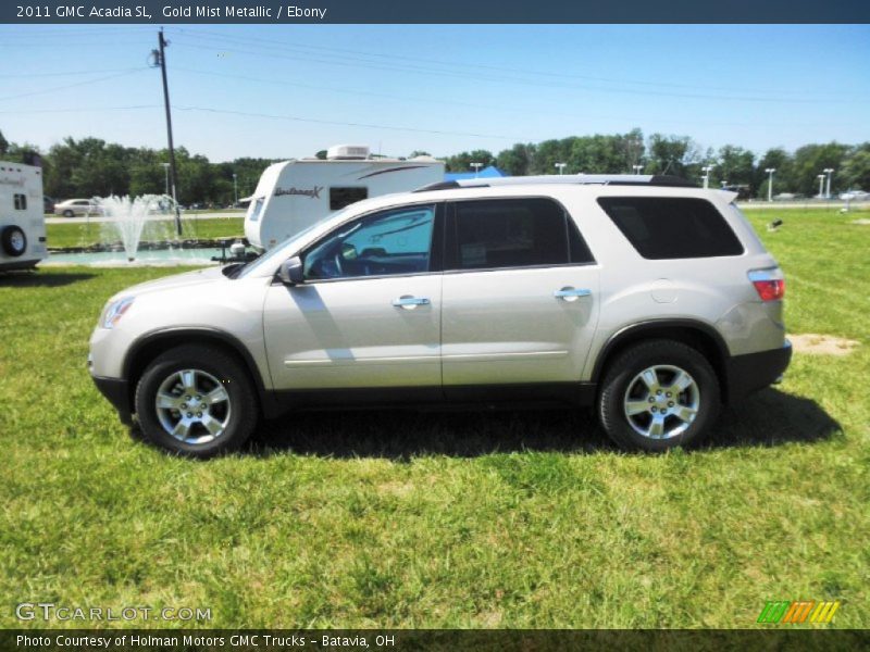 Gold Mist Metallic / Ebony 2011 GMC Acadia SL