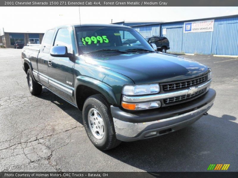 Forest Green Metallic / Medium Gray 2001 Chevrolet Silverado 1500 Z71 Extended Cab 4x4