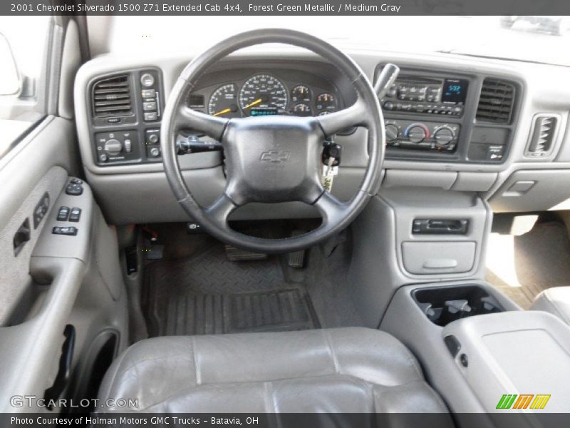 Forest Green Metallic / Medium Gray 2001 Chevrolet Silverado 1500 Z71 Extended Cab 4x4