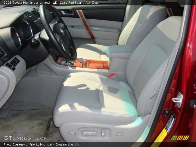 Salsa Red Pearl / Ash Gray 2008 Toyota Highlander Limited 4WD