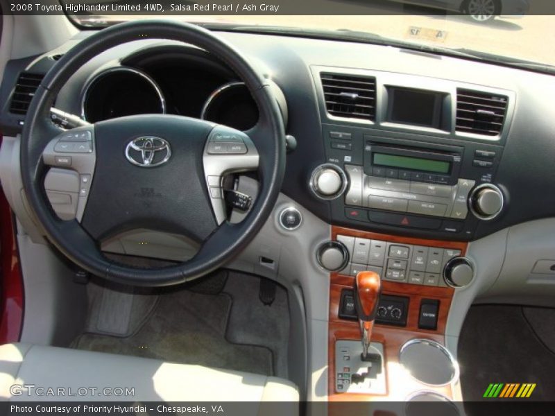 Salsa Red Pearl / Ash Gray 2008 Toyota Highlander Limited 4WD