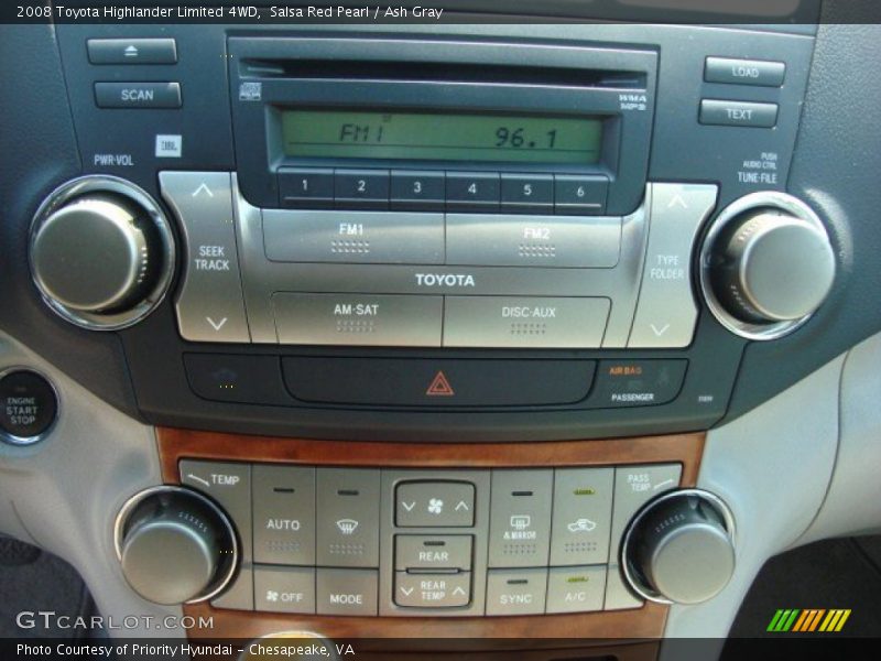 Salsa Red Pearl / Ash Gray 2008 Toyota Highlander Limited 4WD