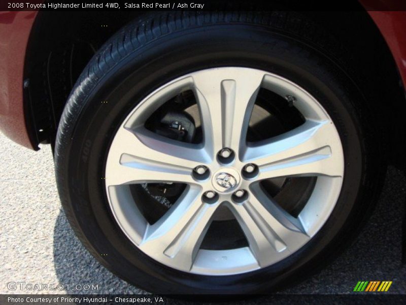 Salsa Red Pearl / Ash Gray 2008 Toyota Highlander Limited 4WD