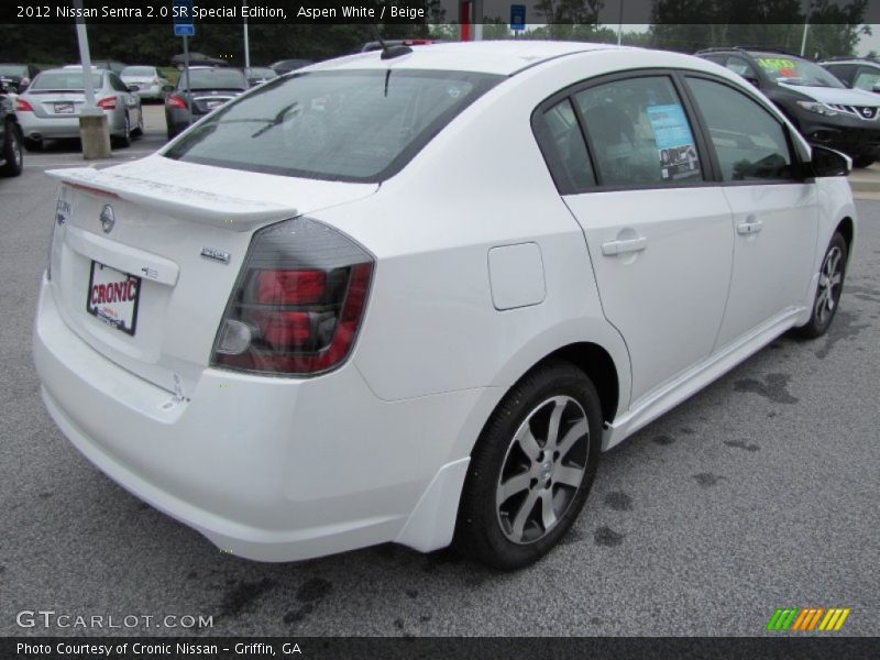 Aspen White / Beige 2012 Nissan Sentra 2.0 SR Special Edition