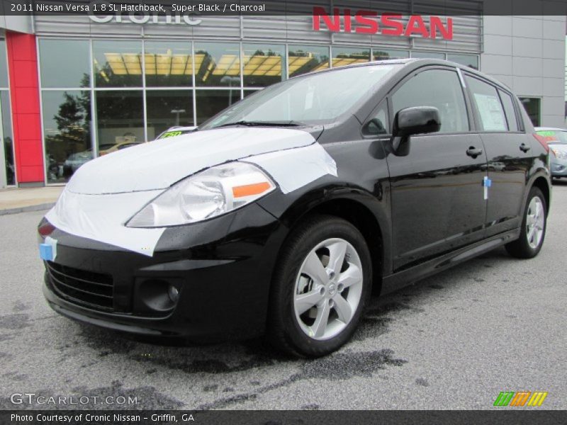 Super Black / Charcoal 2011 Nissan Versa 1.8 SL Hatchback