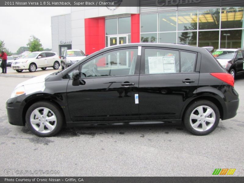 Super Black / Charcoal 2011 Nissan Versa 1.8 SL Hatchback